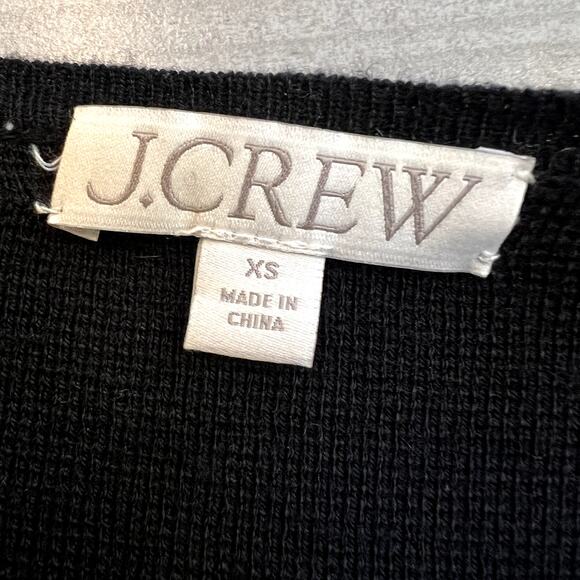 J. Crew Juliette Collarless Open Cardigan Sweater Blazer, Black, XS - Picture 4 of 7